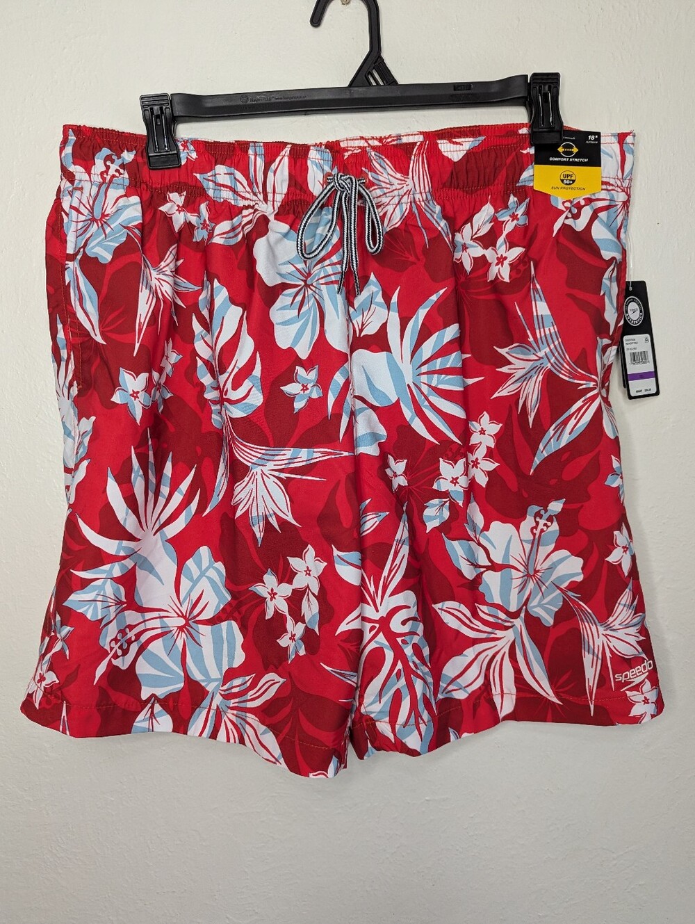 NWT Speedo Men's Hawaiian Print Swim Trunks Size 2XL